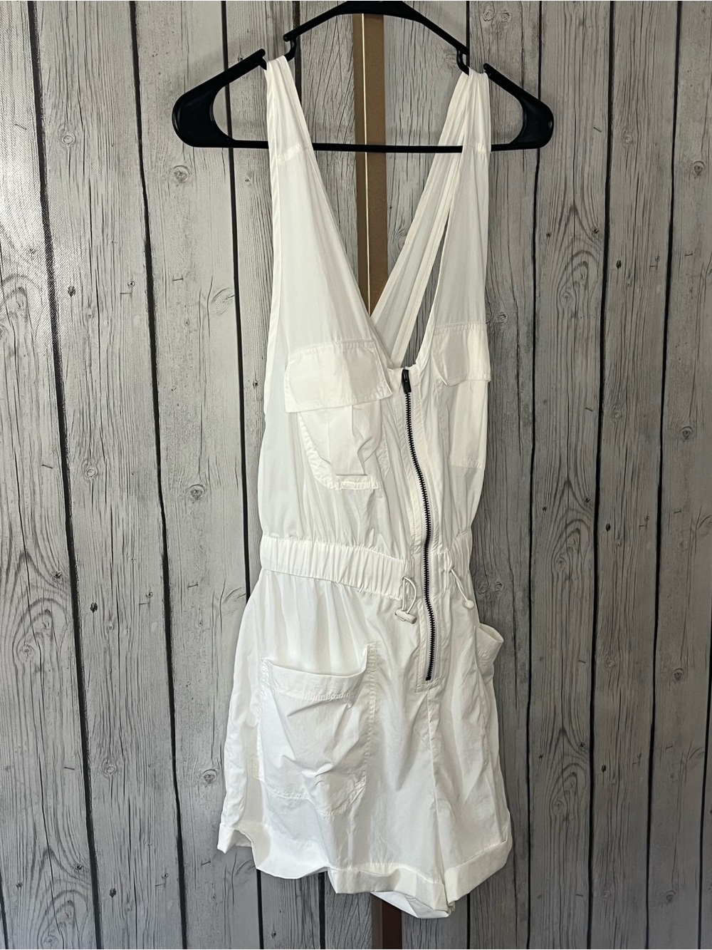 NWT FP Movement Free People Noiseless Back On Trek Romper White utility - Picture 2 of 11